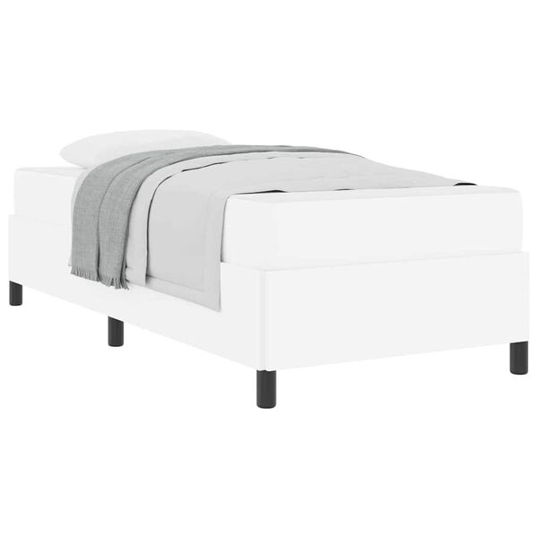 vidaXL Estrutura da Cama com colchão Branco 80 x 200 cm tecido