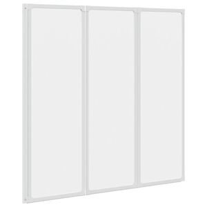 Painel de vidro dobr&aacute;vel para duche 3 pe&ccedil;as 117 x 120 cm