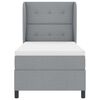vidaXL Cama Box com colch&atilde;o Cinzento-claro 80 x 200 cm tecido