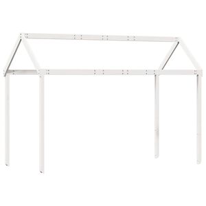 vidaXL Telhado de cama infantil 217x95,5x159 cm pinho maci&ccedil;o branco