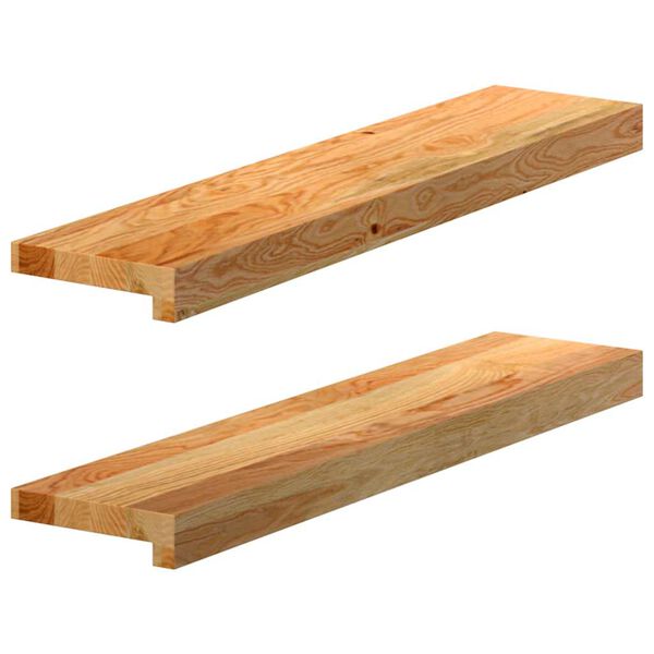 vidaXL Soleiras da janela 2 pcs 70x15x2 cm carvalho castanho-claro