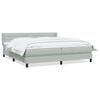 vidaXL Cama com molas/colch&atilde;o 180x220 cm veludo cinzento-claro