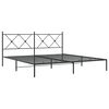 vidaXL Estrutura de cama com cabeceira 183x213 cm metal preto