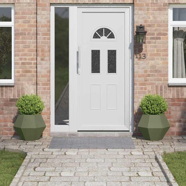 vidaXL Floreira 2 pcs Verde Oliva 50 x 50 x 40 cm A&ccedil;o