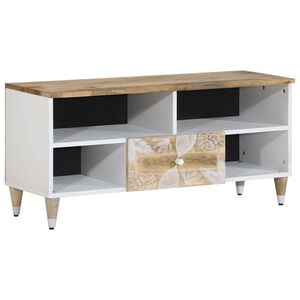 vidaXL M&oacute;vel de TV 100x33,5x46 cm madeira de mangueira maci&ccedil;a