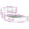 vidaXL Cama com estante sem colch&atilde;o 160x200 cm pinho maci&ccedil;o branco