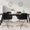 vidaXL Cadeiras de jantar girat&oacute;rias 4 pcs veludo preto