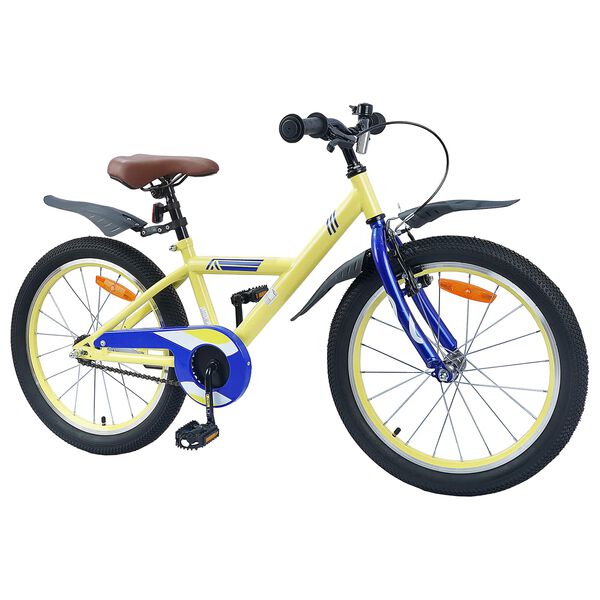 vidaXL Bicicleta Infantil 18 Polegadas para 5-7 anos Amarelo