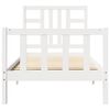 vidaXL Cama sem colch&atilde;o 90x190 cm madeira de pinho maci&ccedil;a branco