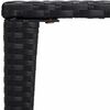 vidaXL Mesas de encastrar para jardim 3 pcs vime PE preto