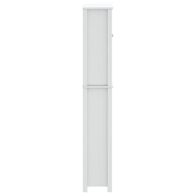 vidaXL Móvel de sanita BERG 60x27x164,5 cm madeira maciça branco