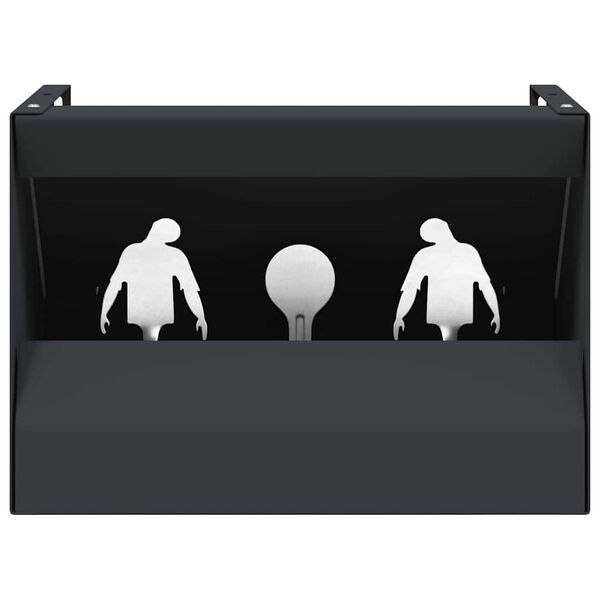 vidaXL Caixa para Armadilha de Balas Preto 29 x 22 x 20 cm Aço