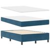 vidaXL Cama Box com colch&atilde;o Azul Escuro 120 x 200 cm Veludo