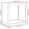 vidaXL Rack Lenha 60x40x60 cm a&ccedil;o resistente &agrave;s intemp&eacute;ries
