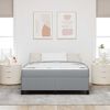 vidaXL Cama Box Cinzento-claro 140 x 200 cm tecido