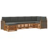vidaXL Conjunto de Sof&aacute;s para Exterior 6 unid. Natural e Antracite