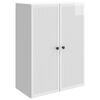 vidaXL Arm&aacute;rio de Parede Branco Brilhante 66 x 34,5 x 90 cm