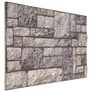 vidaXL Pain&eacute;is de parede 10 unid. 100 x 50 cm Cinza e Branco