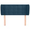 vidaXL Cabeceira de cama c/ abas veludo 83x23x78/88cm azul-escuro