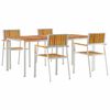 vidaXL Conjunto de Jantar para Exterior 5 unid. 180 x 90 x 75 cm