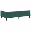 vidaXL Estrutura de Cama de Canto Verde Escuro 80 cm x 200 cm Veludo