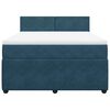 vidaXL Cama boxspring com colch&atilde;o 140x190 cm veludo azul