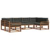vidaXL Conjunto de Sof&aacute;s para Exterior 6 unid. Natural e Antracite