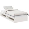 vidaXL Cama dia com colch&atilde;o branco 100x200 cm pinho de madeira maci&ccedil;a