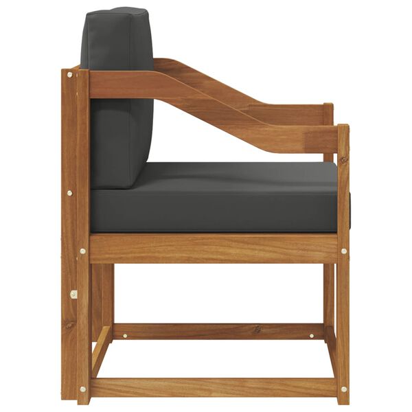 vidaXL Sof&aacute; exterior Madeira de Ac&aacute;cia maci&ccedil;a e Poli&eacute;ster Natural