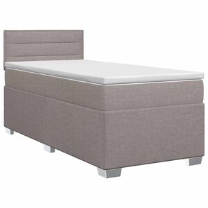 vidaXL Cama box spring com colch&atilde;o Cinzento-acastanhado 80 x 200 cm