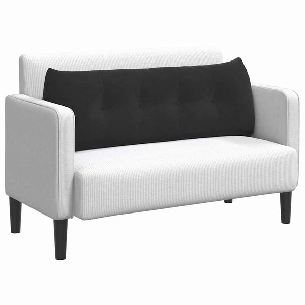 vidaXL Travesseiro para Costas Preto 140 x 24 x 50 cm Veludo