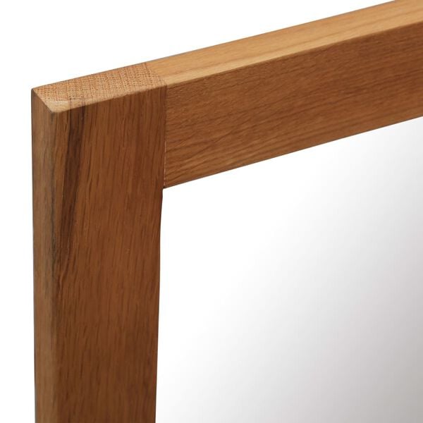 vidaXL Espelho 60x90 cm madeira de carvalho maciça