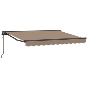 vidaXL Toldo Retr&aacute;til El&eacute;trico Cinzento-acastanhado 3,5 x 2 m