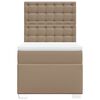 vidaXL Cama com molas/colch&atilde;o 80x200 cm couro artificial cappuccino