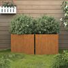 vidaXL Vasos/floreiras 2 pcs 32x30x29 cm aço corten