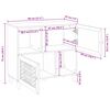 vidaXL Buffet Branco 33,5 x 80 x 75 cm