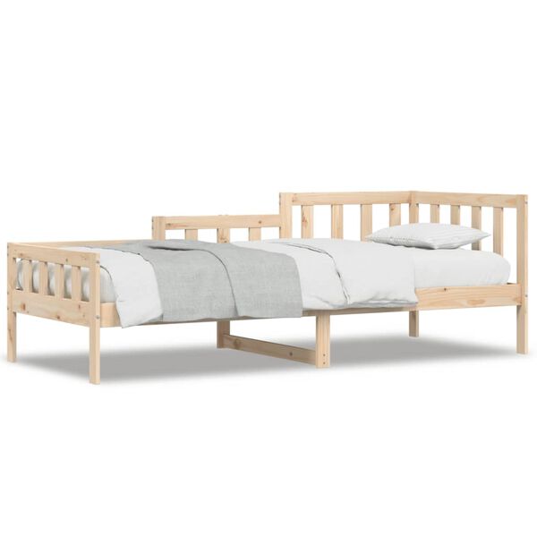 vidaXL Sofá-cama sem colchão 90x190 cm madeira de pinho maciça