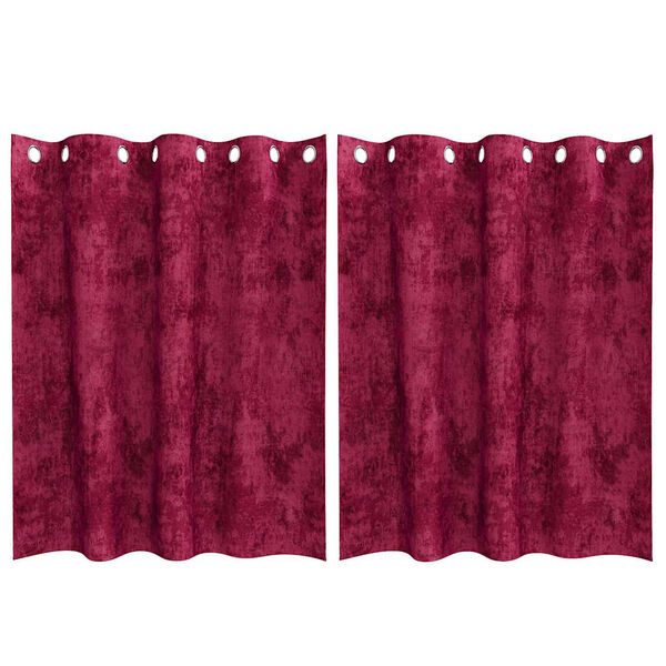 vidaXL Cortinas de Veludo 2 pcs Vinho Vermelho 140 x 140 cm Veludo
