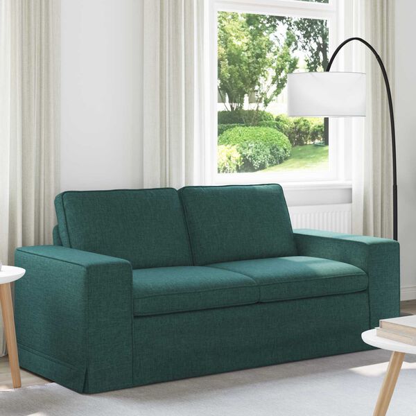 vidaXL Sof&aacute; 140cm Verde Escuro Metal