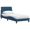 vidaXL Cama com colch&atilde;o 90x200 cm tecido azul