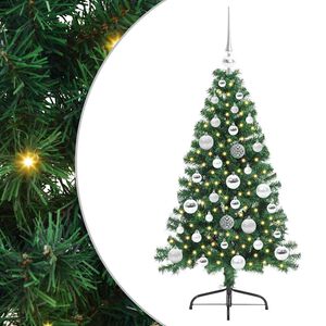 vidaXL &Aacute;rvore de Natal Artificial Pr&eacute;-iluminada Verde 120 cm PVC
