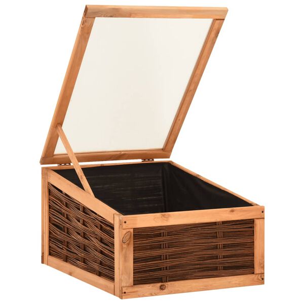 vidaXL Estufa 60x80x45 cm madeira de pinho maci&ccedil;a e salgueiro