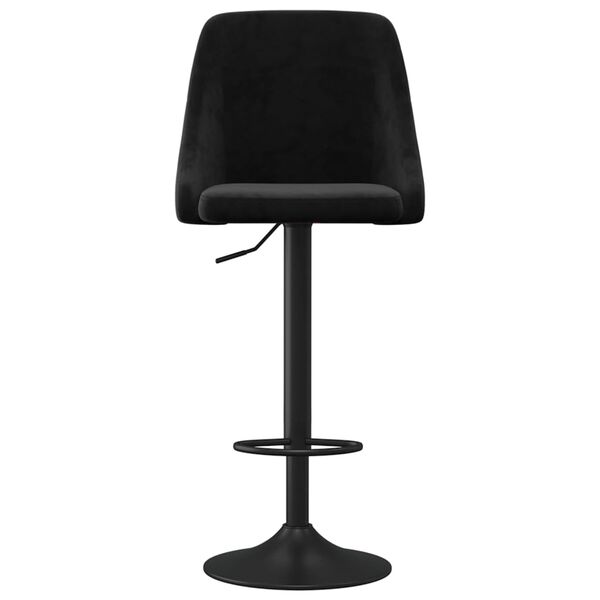 vidaXL Bancos de bar 2 pcs veludo preto