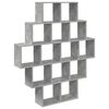 vidaXL Prateleira de Parede Cinzento Cimento 120 x 20 x 136 cm
