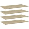 vidaXL Prateleiras estante 4 pcs 100x50x1,5cm contrap. carvalho sonoma