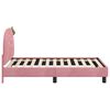 vidaXL Estrutura de Cama Infantil com Cabeceira Rosa 80 x 160 cm