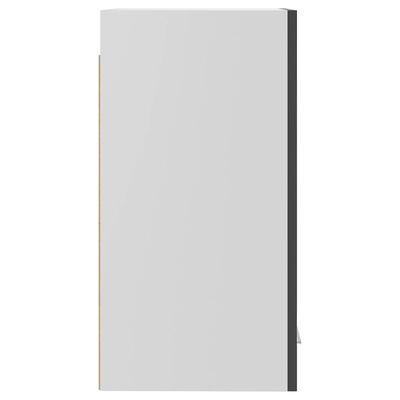 vidaXL Armário de parede 29,5x31x60 cm contraplacado cinza brilhante