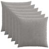 vidaXL Capa almofada 6 pcs HEERLEN Cinzento-claro 70 x 70 cm cord&atilde;o