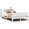 vidaXL Cama com estante sem colch&atilde;o 160x200 cm pinho maci&ccedil;o branco