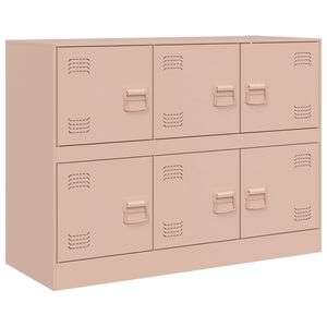 vidaXL Aparador 99x39x73 cm a&ccedil;o rosa